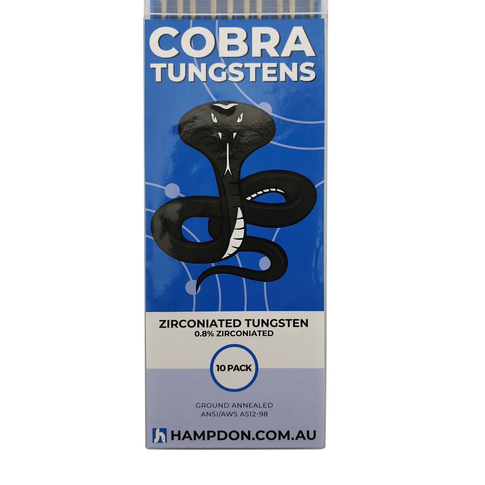 1.0mm Zirconiated TIG Tungsten Electrodes 10pk White Tip