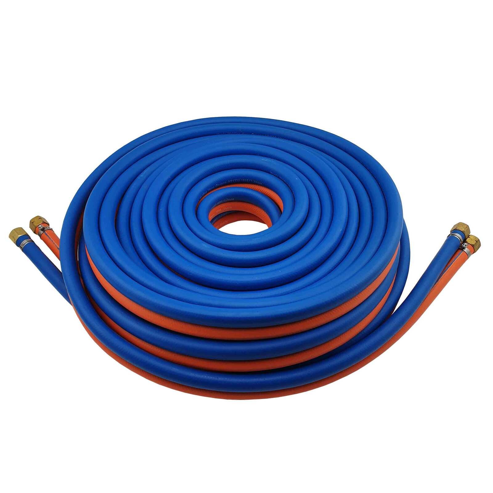 20m Harris Oxy/LPG 10mm Twin Hose with Fittings