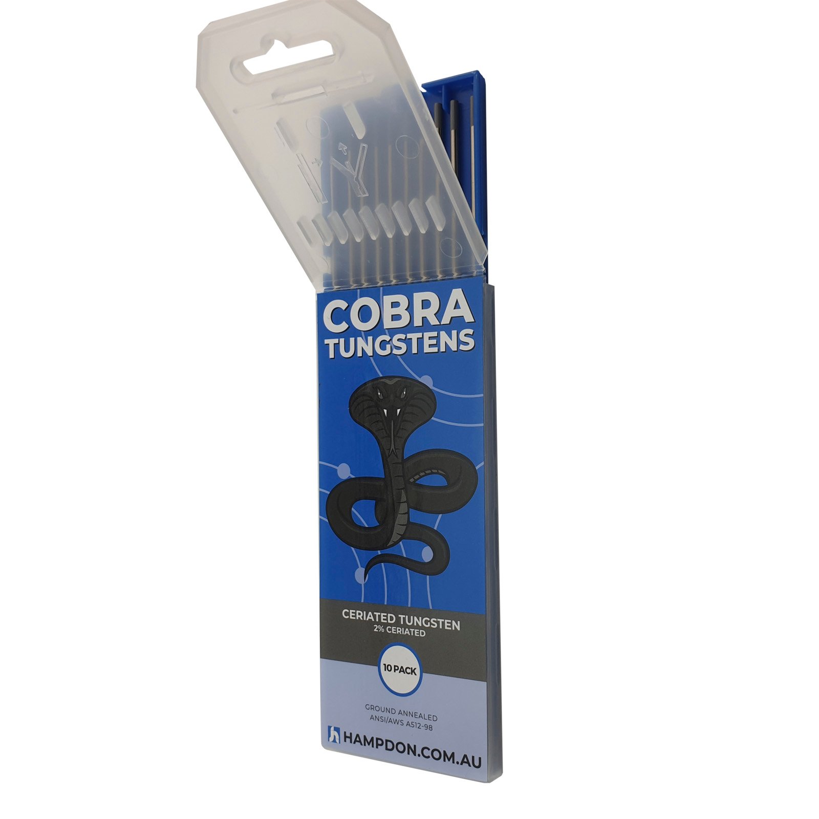 1.6mm 2% Ceriated TIG Tungsten Electrodes 10 Grey Tip