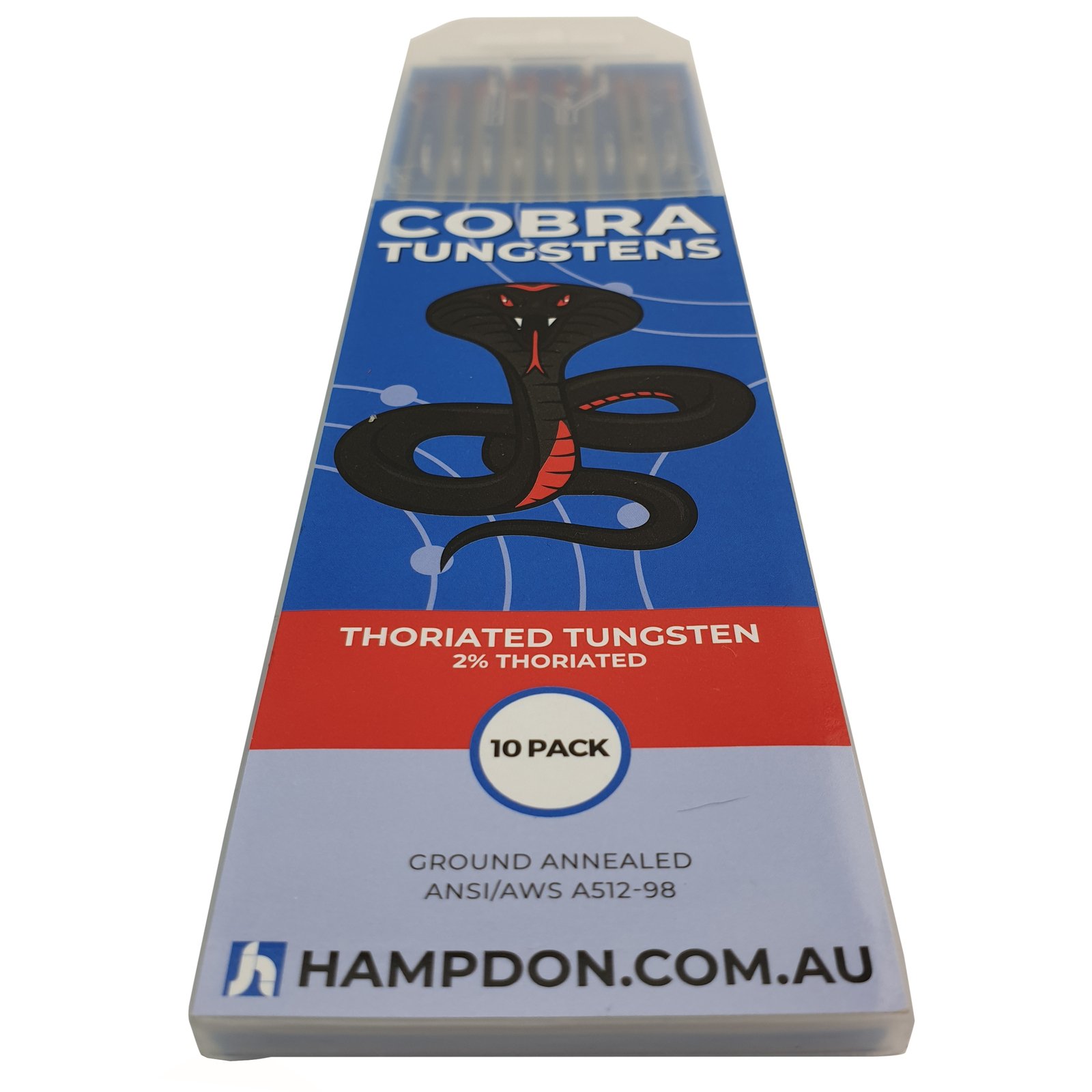 2% Thoriated TIG Tungsten Electrodes 1.6mm 2.4mm Red Tip