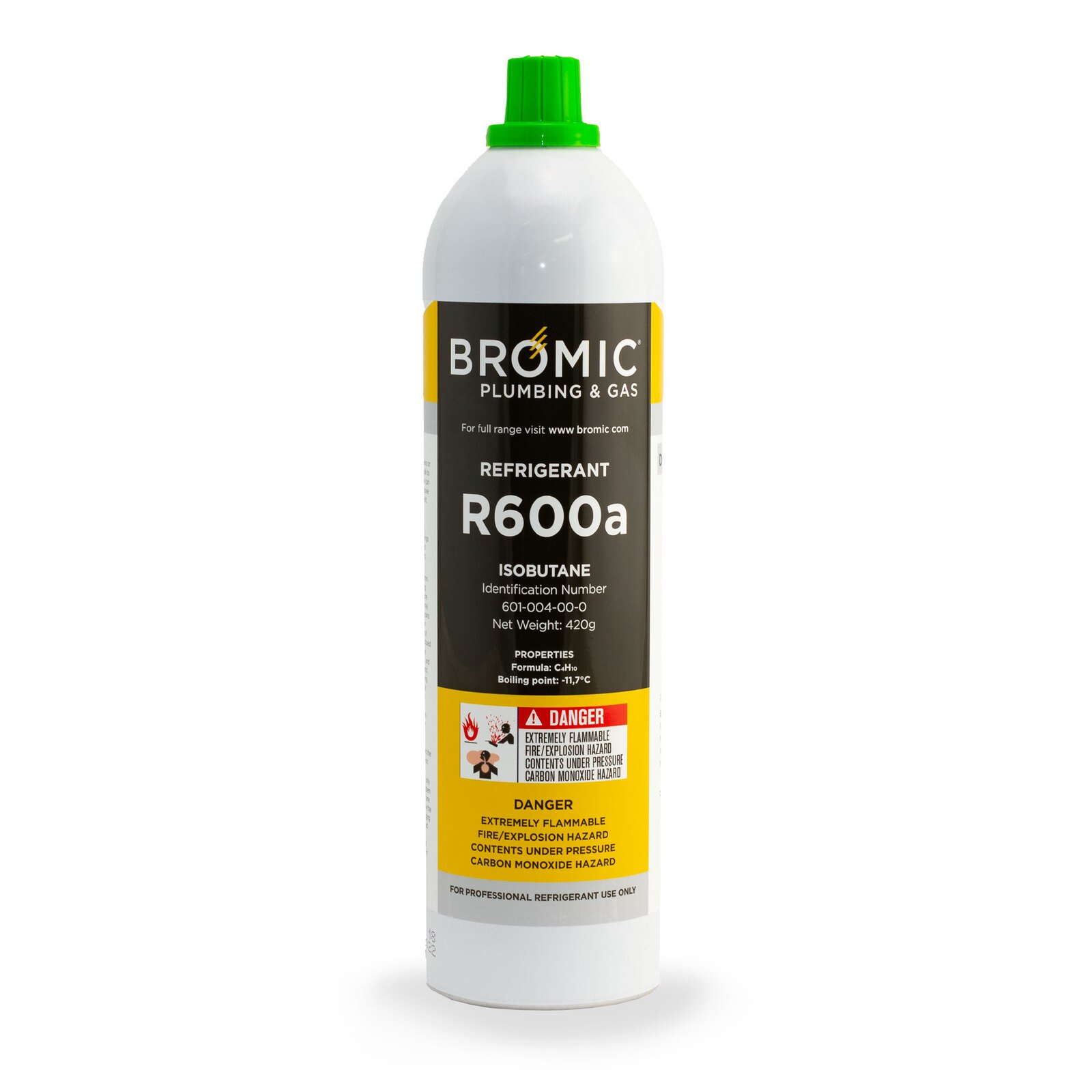 12x Bromic R600a Isobutane 420g Refrigerant Gas Cylinder
