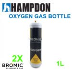 Bromic 400300 1L Disposable Oxygen Gas Bottle 12mm Thread - Image 6