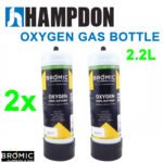 2x Bromic 2.2L Disposable Oxygen Gas Bottle 12mm Thread - Image 5