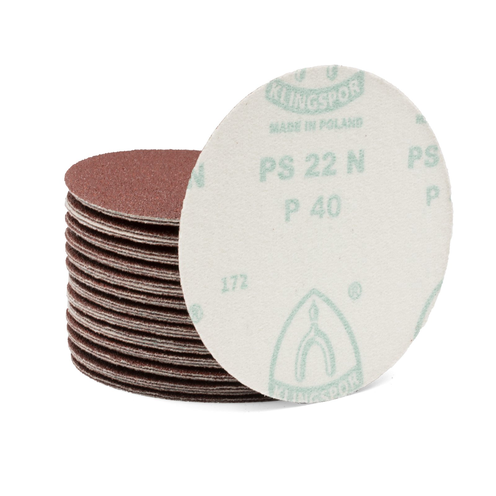 Klingspor PS 22 K 6" 40 Grit Sanding Disc Pad 50pk