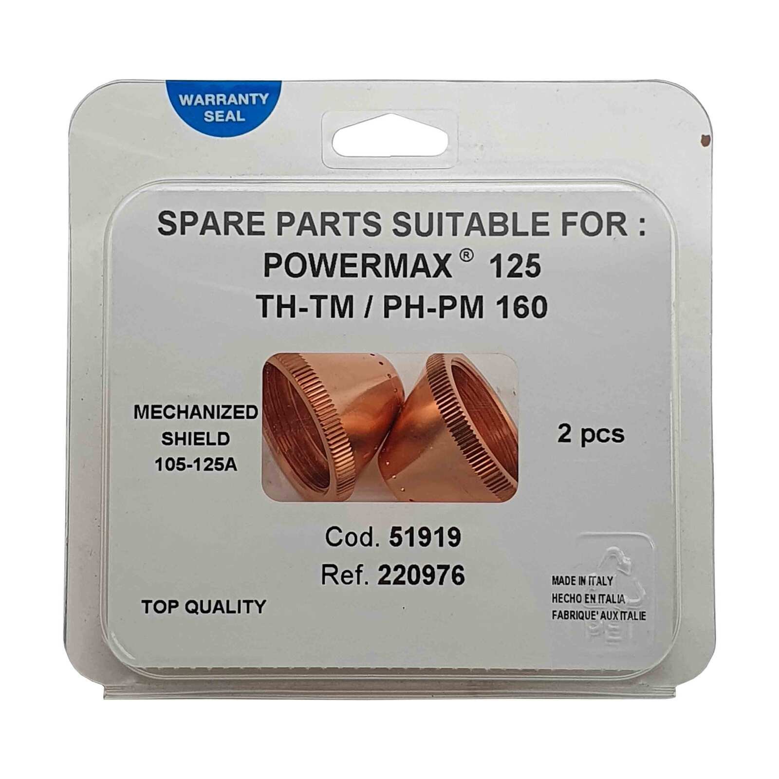 125A Plasma Cutter Shield for Hypertherm Powermax 125 - 2 Pack