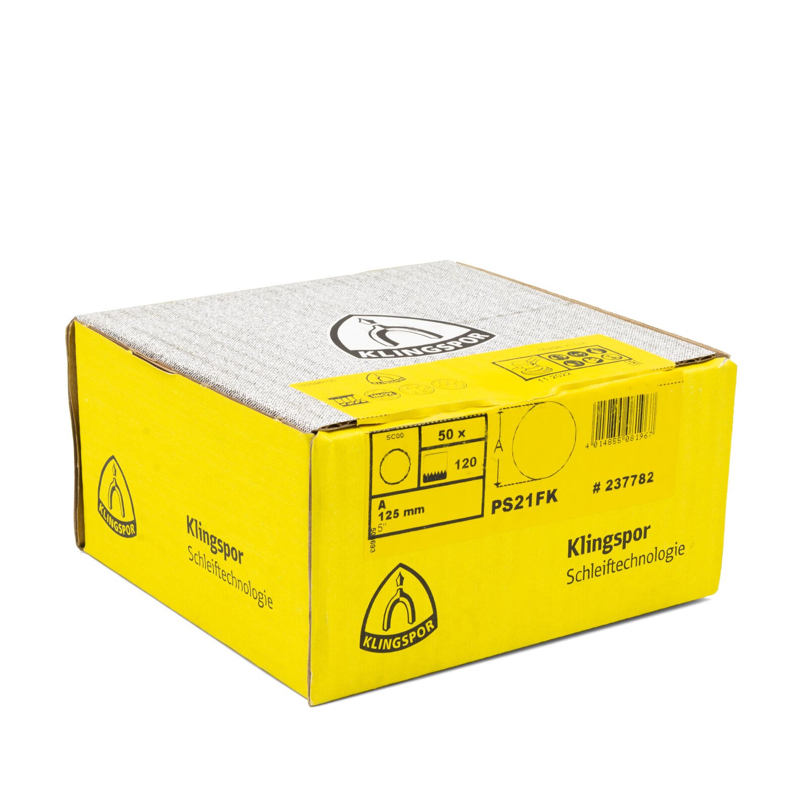 Klingspor PS 21 FK 125mm 120 Grit Sanding Disc 50pk