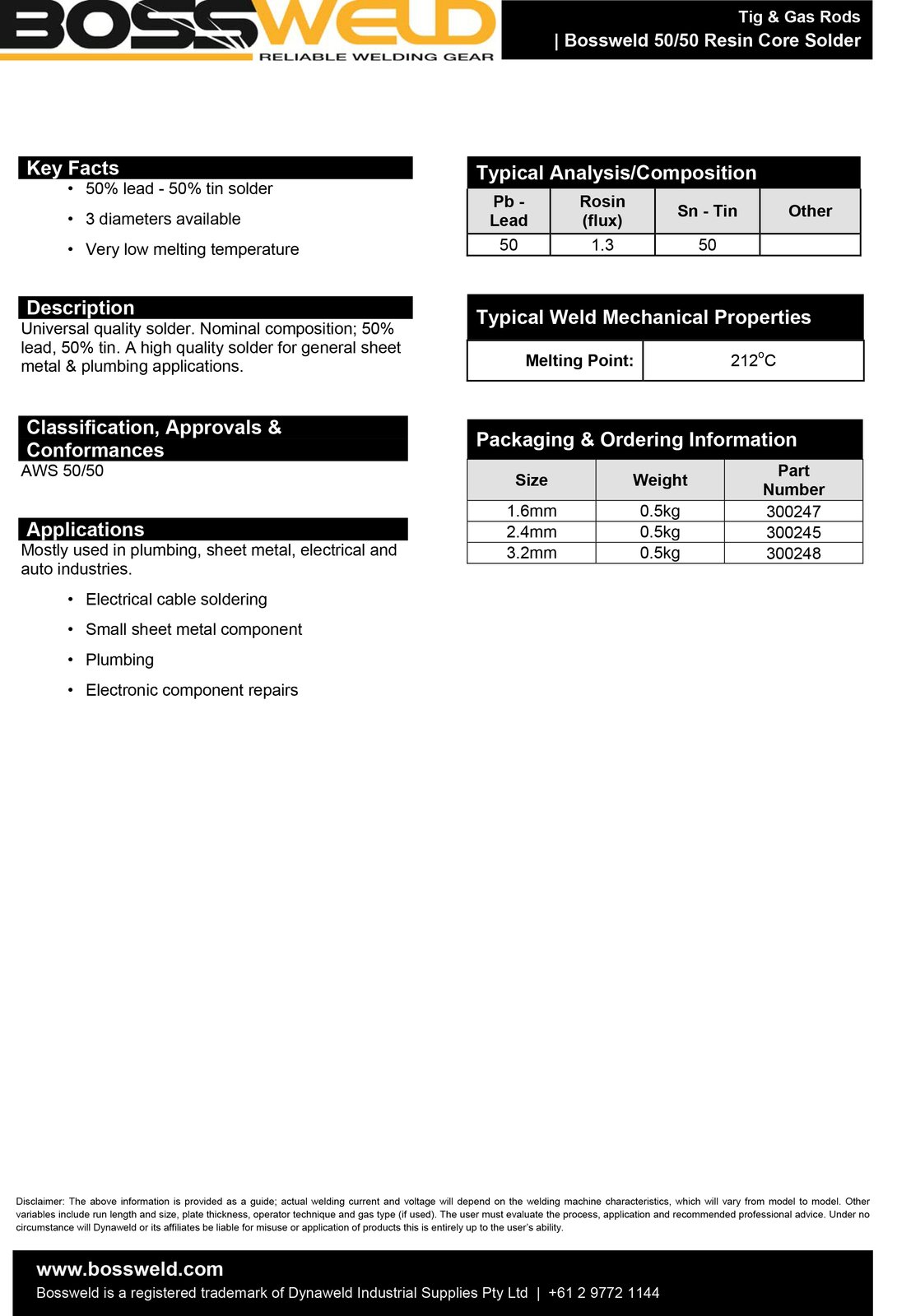 2.3mm 50/50 Resin Core Solder 500g | China Manufacturer