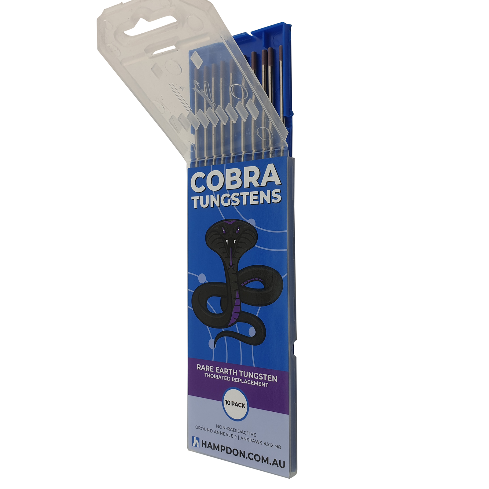 3.2mm Rare Earth TIG Tungsten Electrodes E3 Purple Tip 10pk