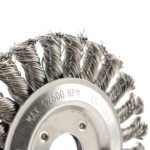 Klingspor 125mm x14mm x22.23mm Twist Knot Steel Wheel Brush 2pk - Image 4