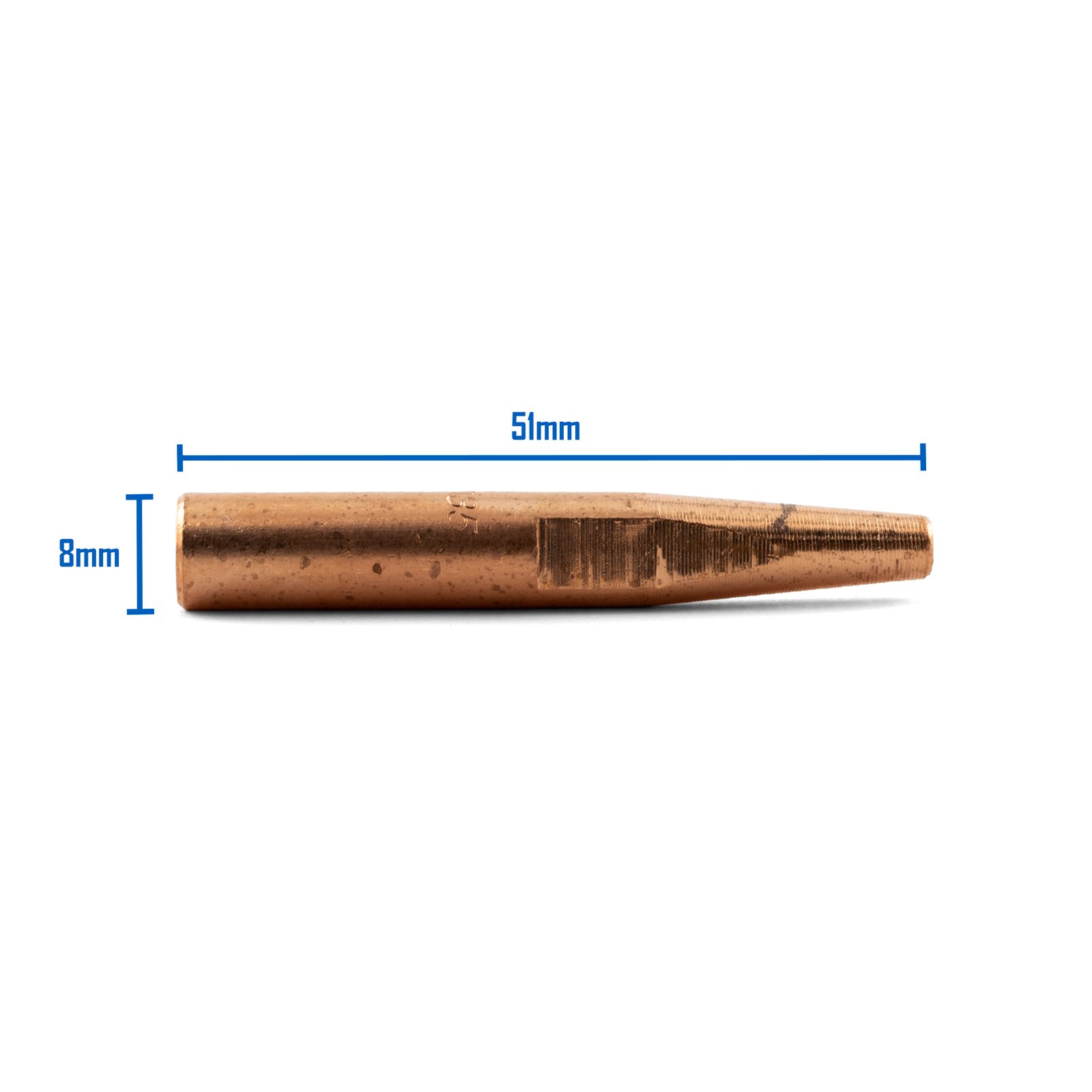 Bernard Style 0.9mm MIG Contact Tips 51mm Long 10pk