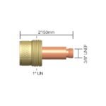 1.6mm 2PK TIG Gas Lens Collet Body WP-17/18/26 Large Diameter