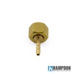 5/8 UNF Brass Barb Fitting 4mm Hose Nut Regulator - Image 6
