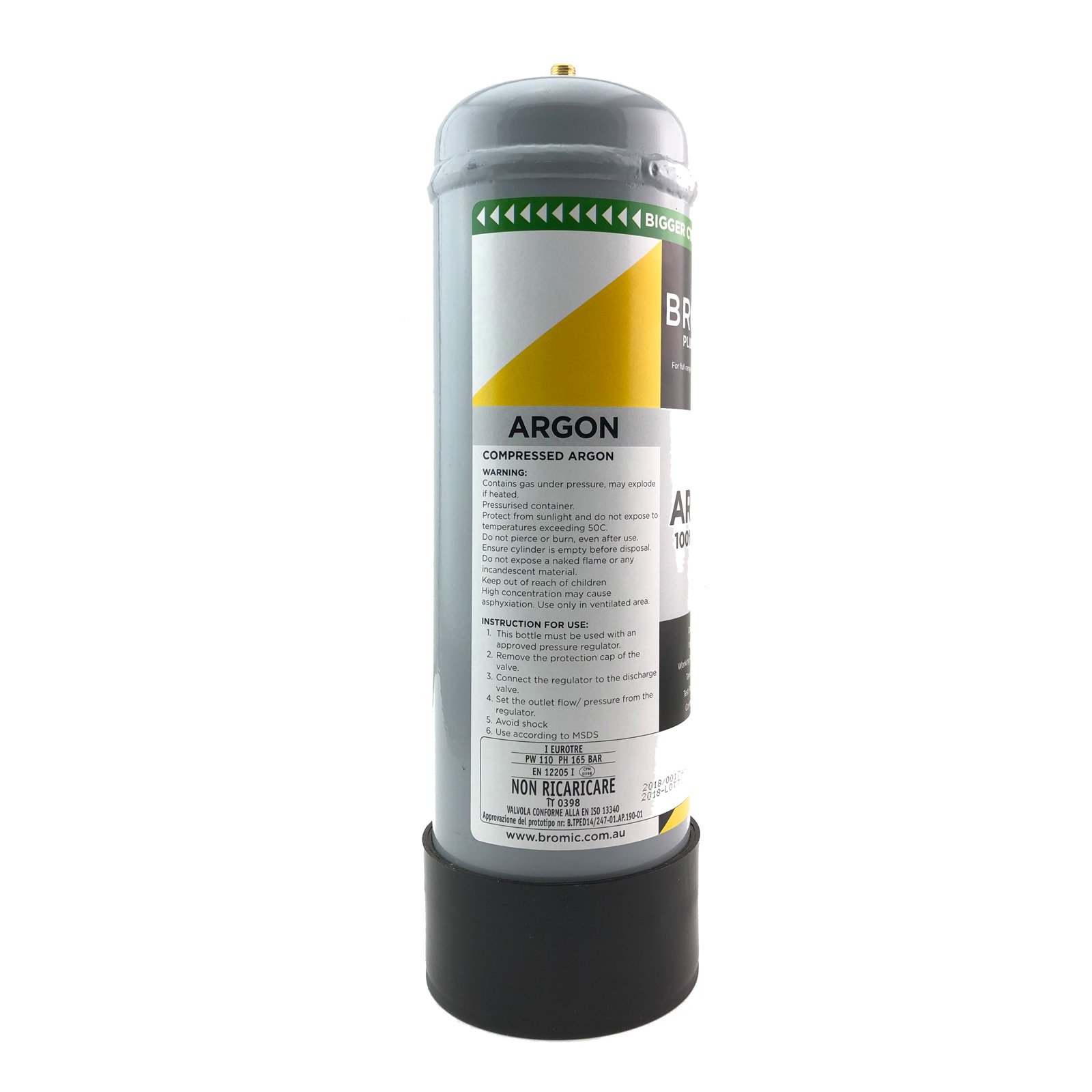 Disposable Pure Argon Gas Bottle 2.2L Welding Accessory