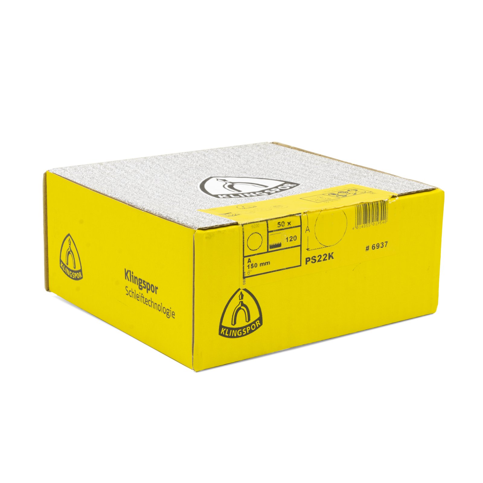 Klingspor PS 22 K 6" 120 Grit Sanding Disc Pad 50pk