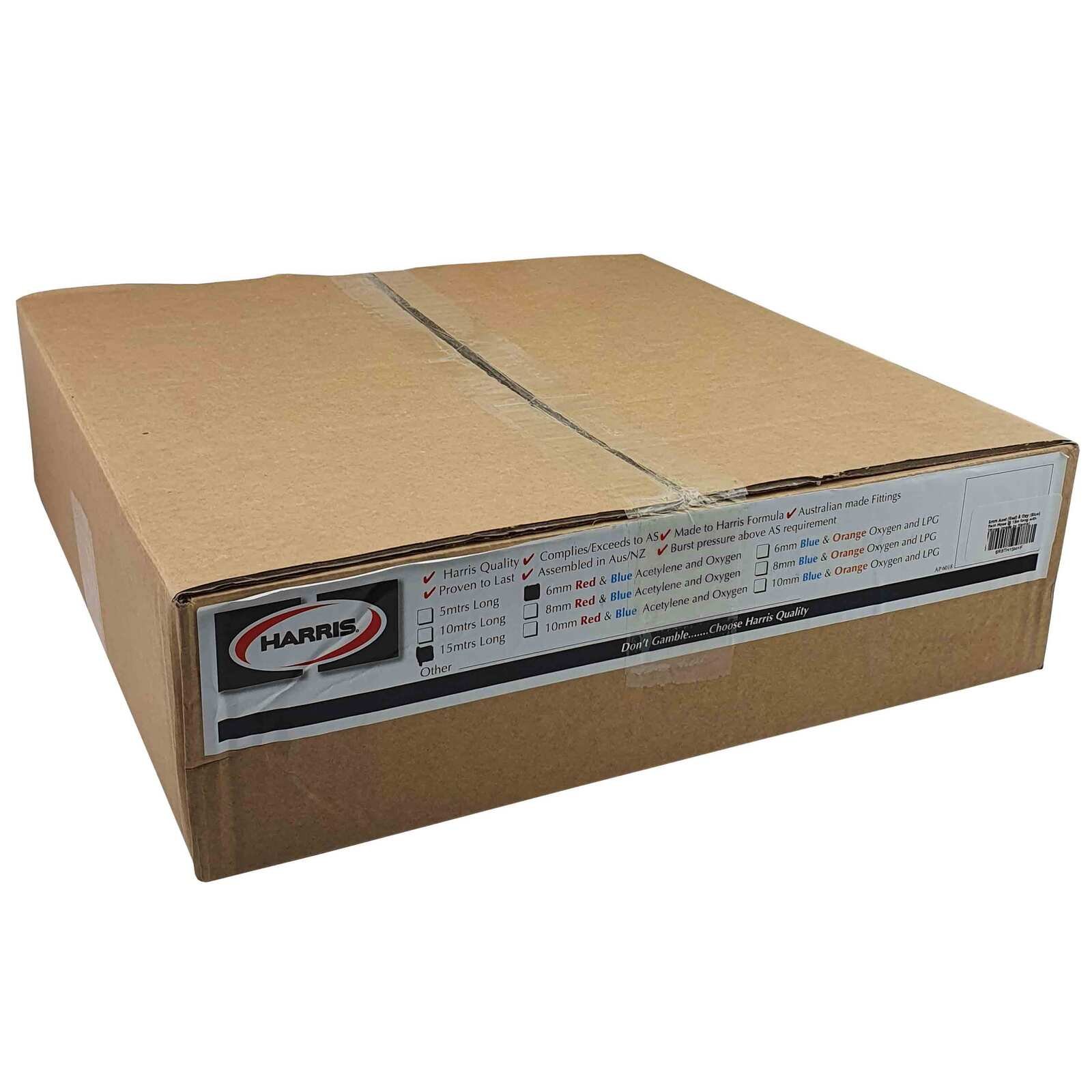 15m Harris Oxy/Acetylene 6mm Twin Hose with Fittings