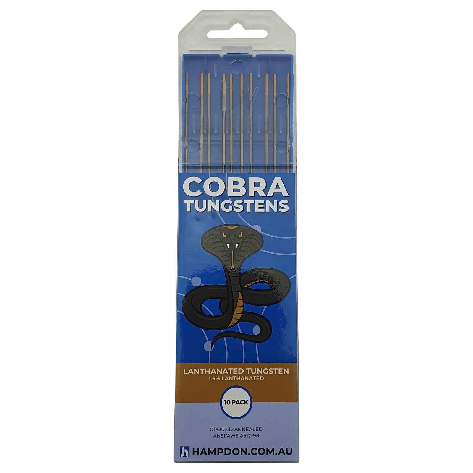 1.5% Lanthanated TIG Tungsten Electrodes 1.6/2.4mm Gold Tip