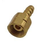 9/16 LH Thread Brass Barb Fitting 8mm Hose Nut Barb - Image 2
