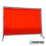 1.8x2.7m Red Welding Curtain Screen Frame Combo - Image 6