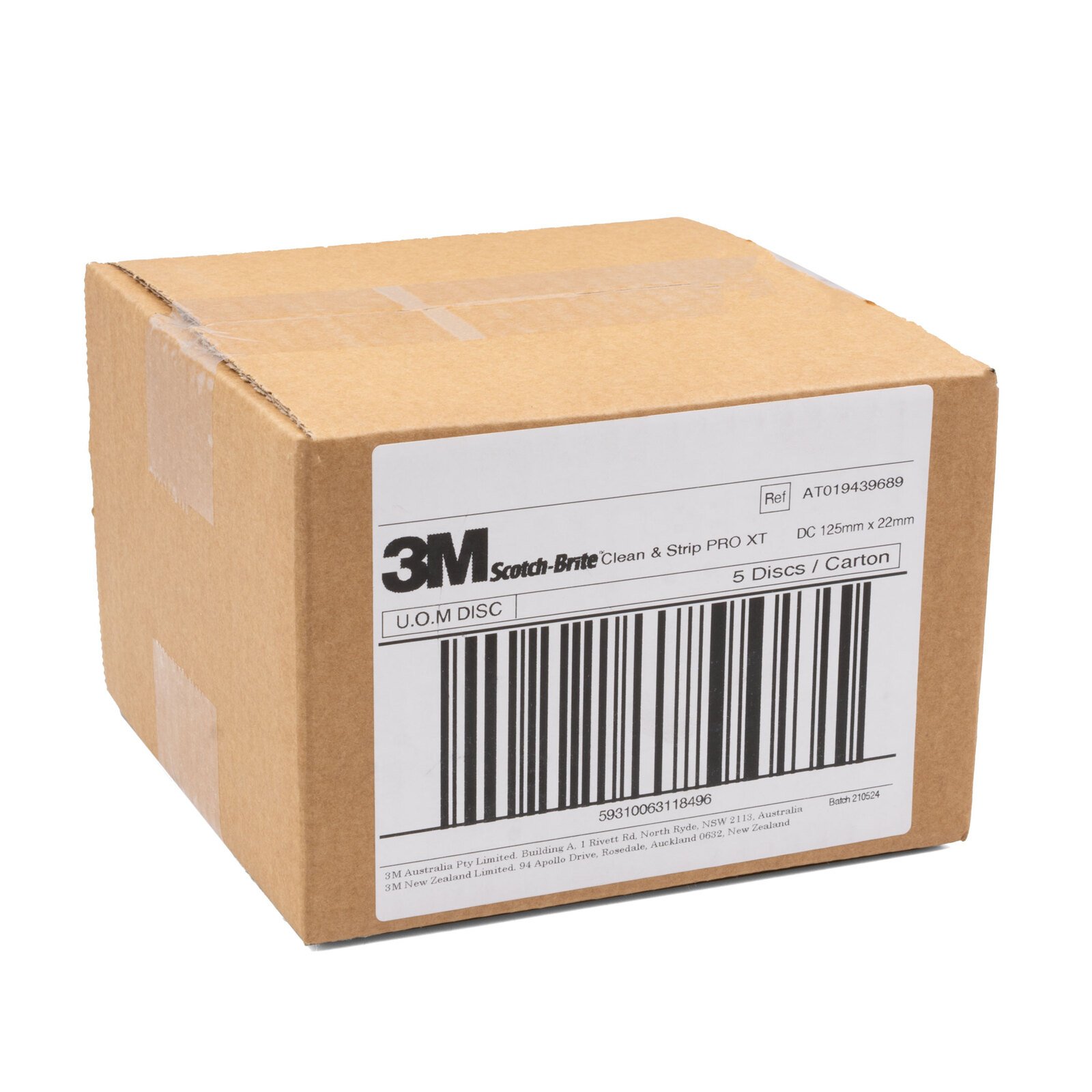3M XT-DC 5" 125mm x 22mm Clean & Strip Disc 5pk