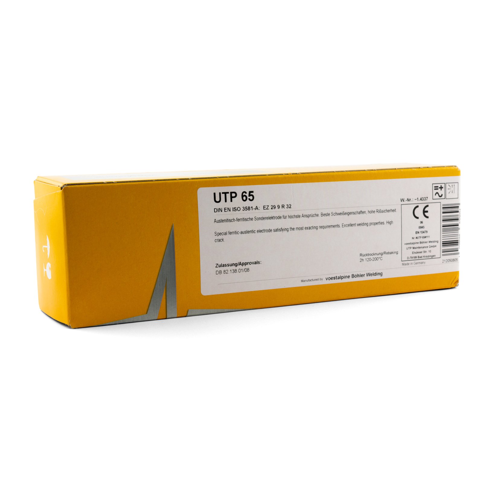 12kg 2.5mm Bohler UTP 65 Weld All 312 Electrodes