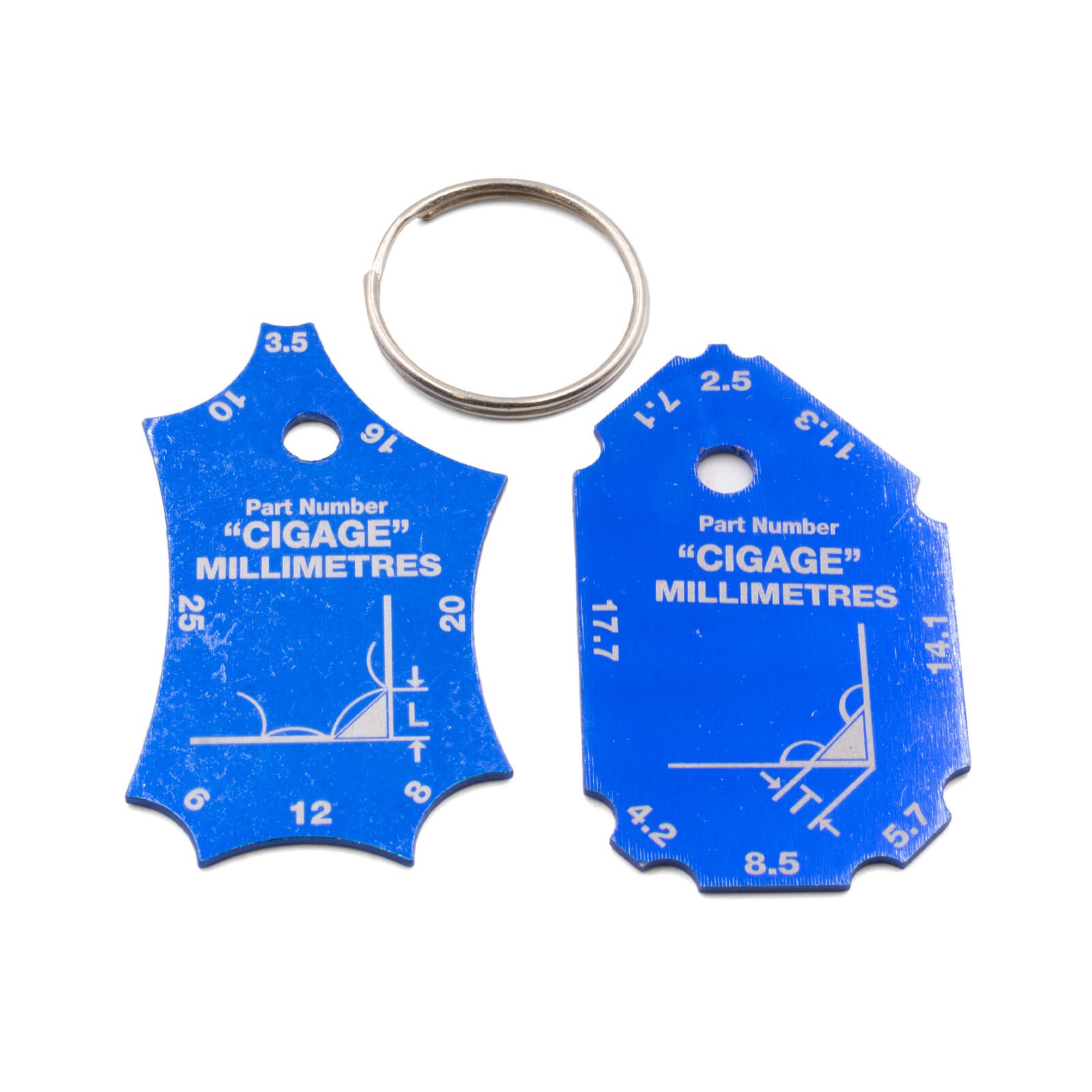 CIGAGE Metric Fillet Gauge Weld Throat Depth Leg Length Tool