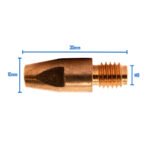 Binzel M8x10mm 1.6mm ALUMINIUM MIG Contact Tips 5pcs - Image 4