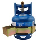 E Size Welding Gas Bottle Holder 203-222mm Steel Restraint - Image 2