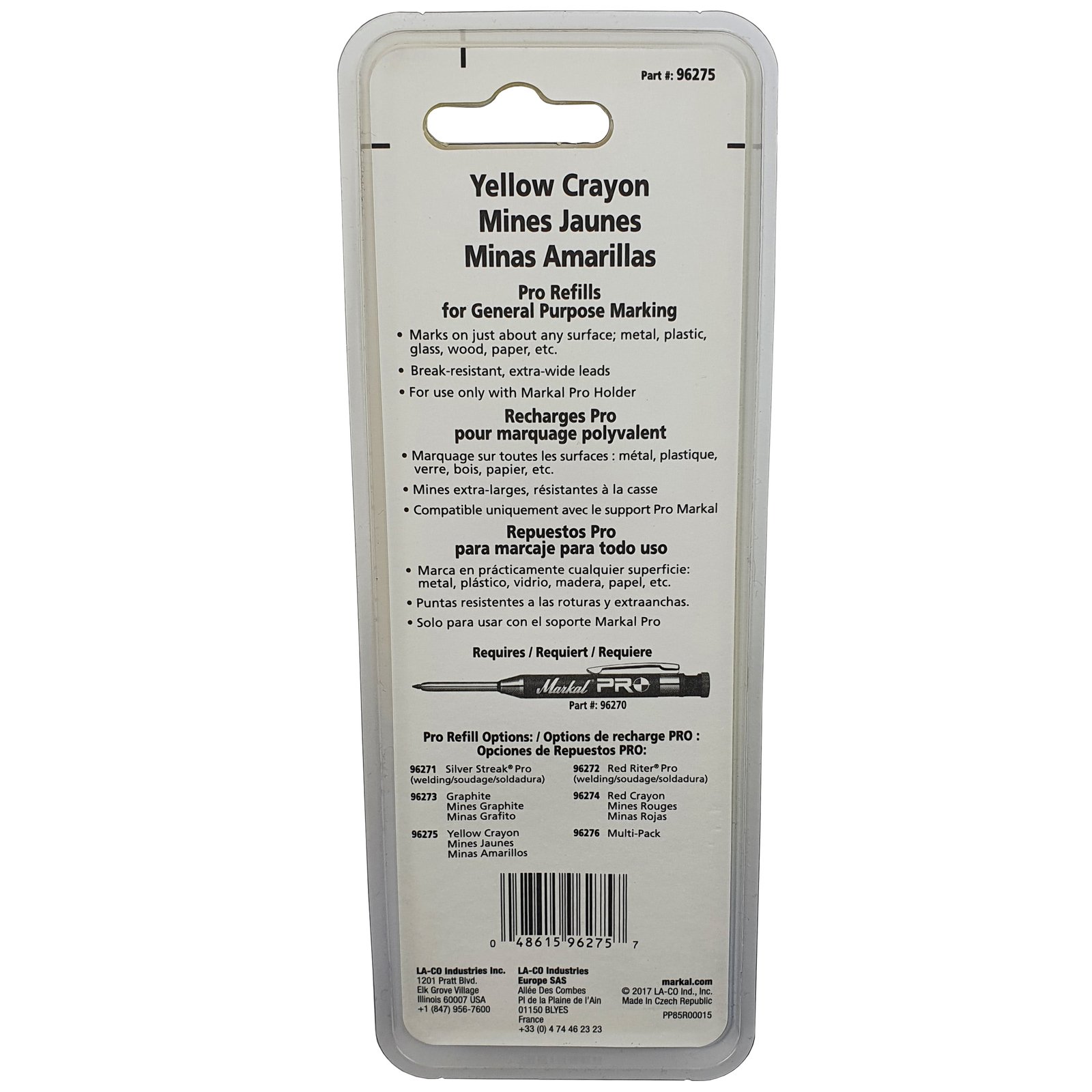 Markal PRO Refills Yellow Streak 6 Pack General Purpose