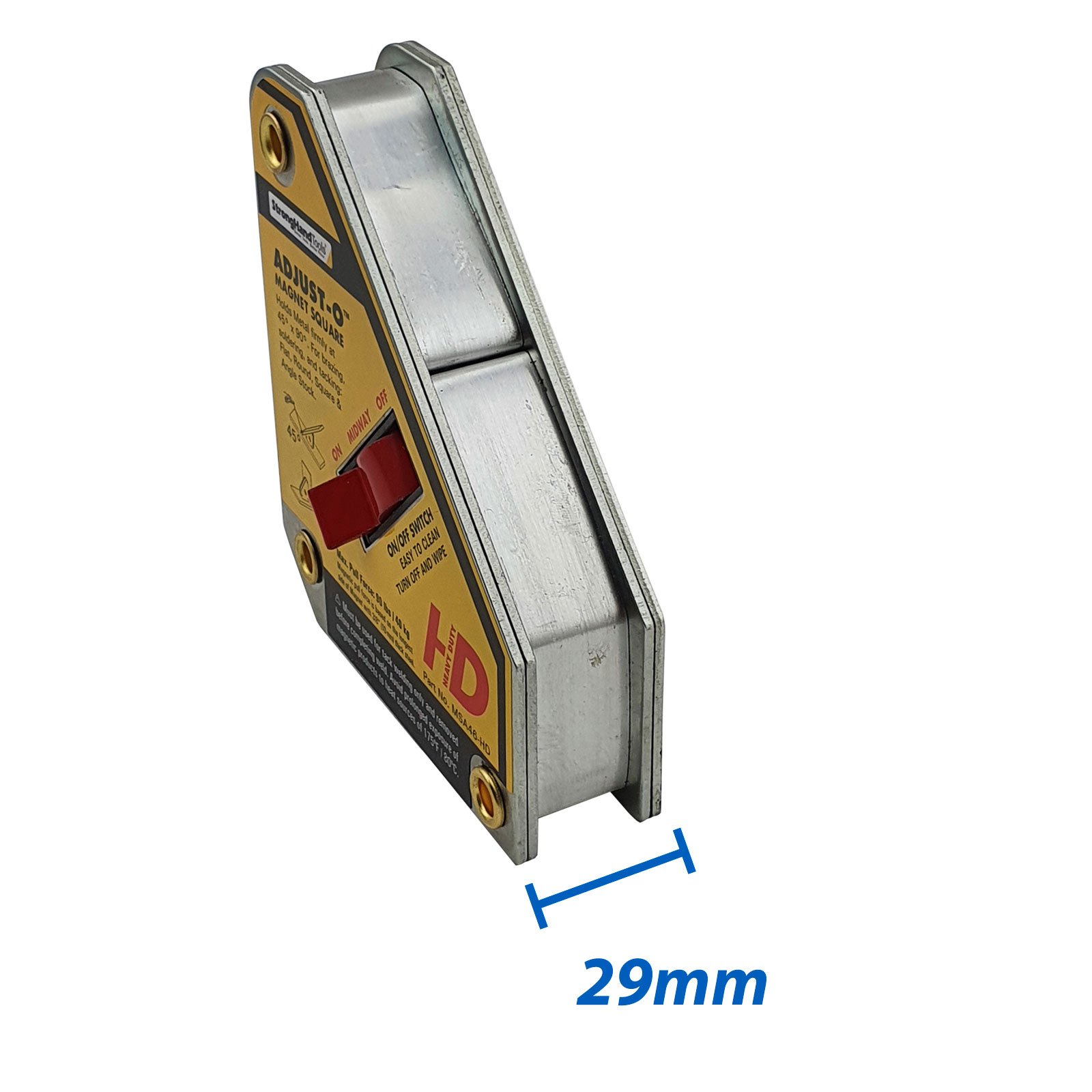 2x Strong Hand Adjust-O Magnet Square Small 40kg On/Off