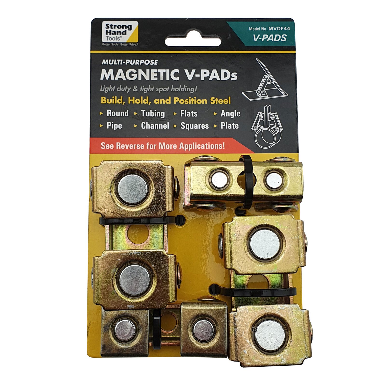 Strong Hand Adjustable V-Pad Magnetic Kit 4-Pack