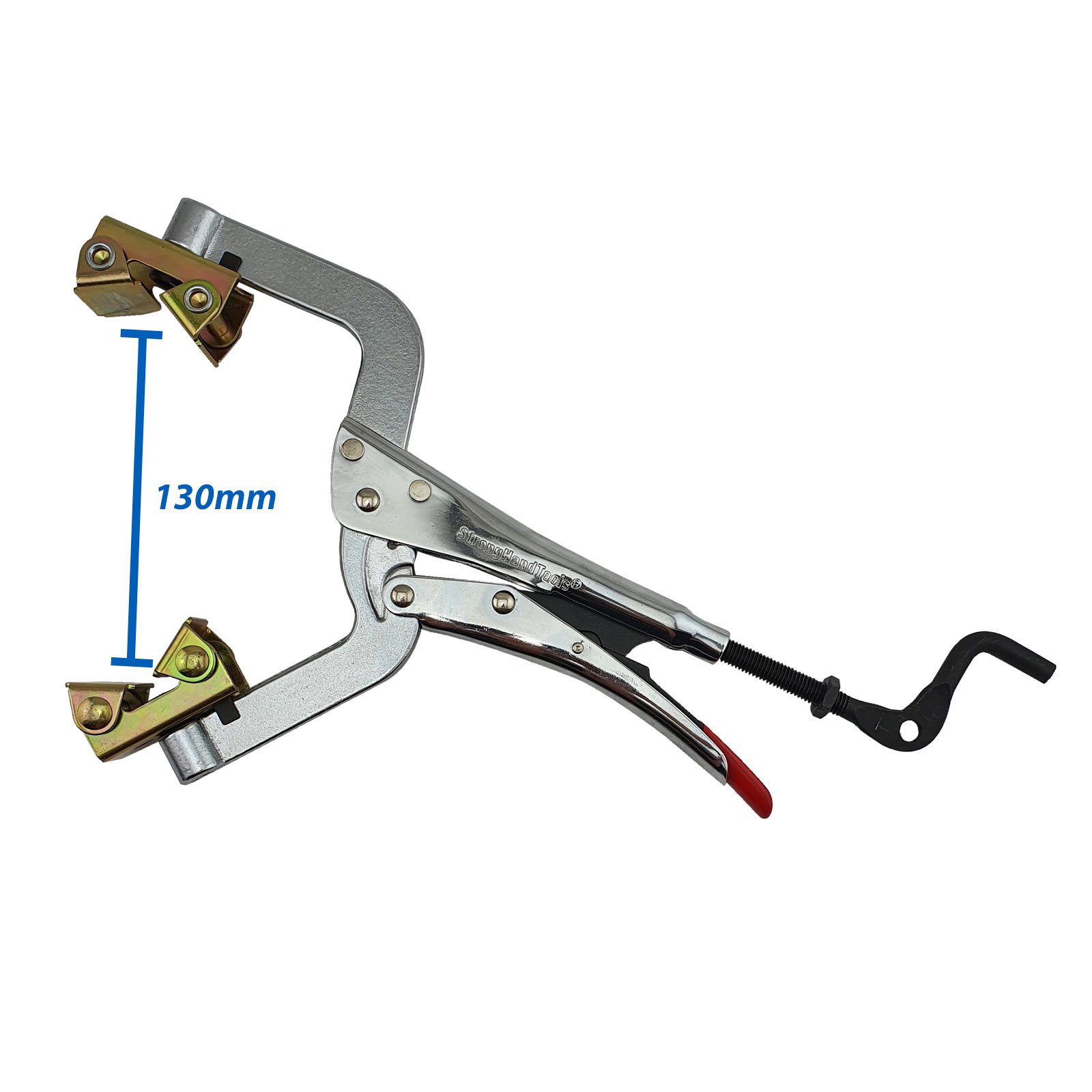 PG114VM Strong Hand 280mm Locking Pipe Pliers Adjustable Swivel V-Pads - Image 1