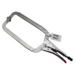 2x 480mm Strong Hand Locking C-Clamp Pliers Swivel Pad