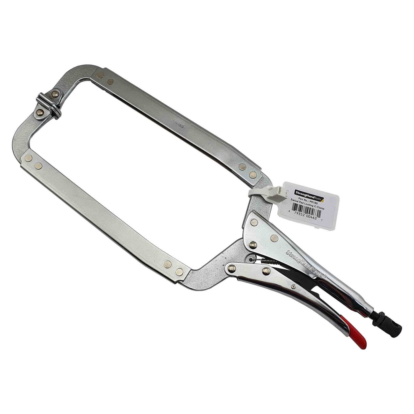 PR18S_2 2x 480mm Strong Hand Locking C-Clamp Pliers Swivel Pad - Image 1