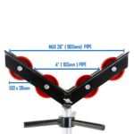 300mm V-Head Steel Rollers 8580 lbs Pipe Stand - Image 6
