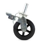 200mm Rubber Coated Castors 2 Ton 900 lbs Load 8x2 - Image 2