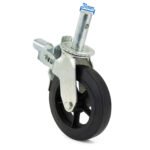 200mm Rubber Coated Castors 2 Ton 900 lbs Load 8x2 - Image 6