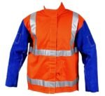 PROMAX HV2 Welding Jacket Hi-Vis Leather Sleeves 2XL