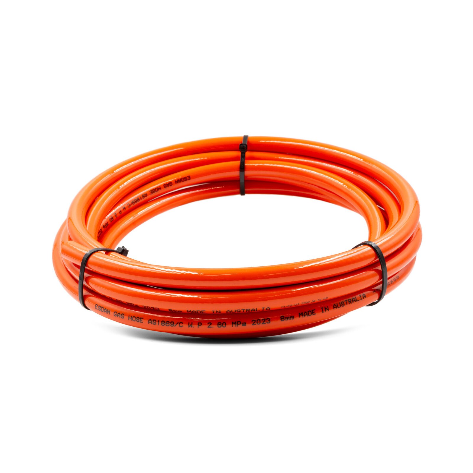 10m 8mm LPG Gas Hose Orange No Fittings Welding Cooking