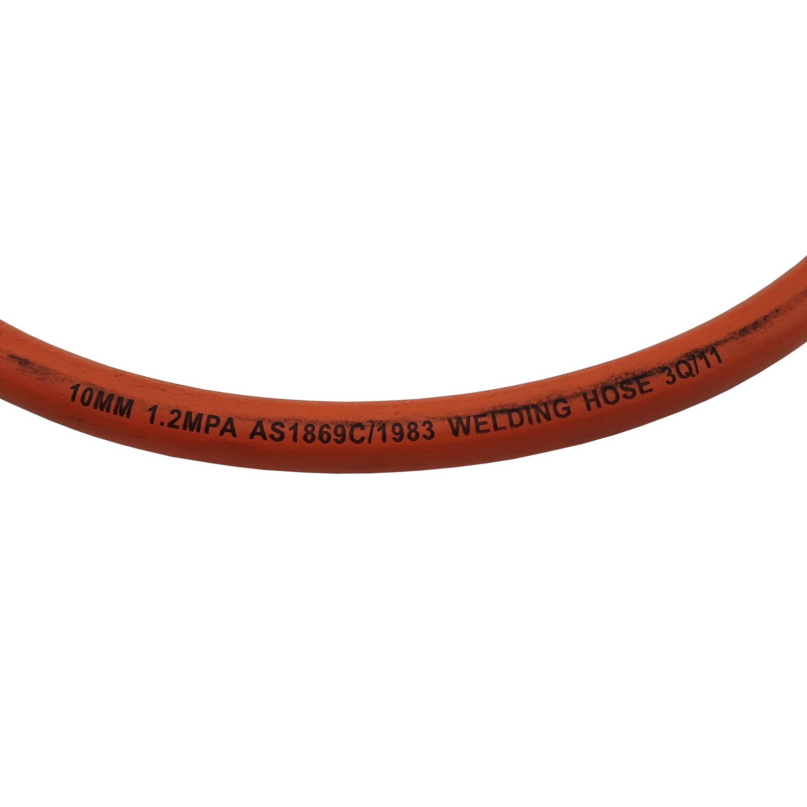 2m 10mm LPG Gas Hose Orange Welding Cooking No Fittings