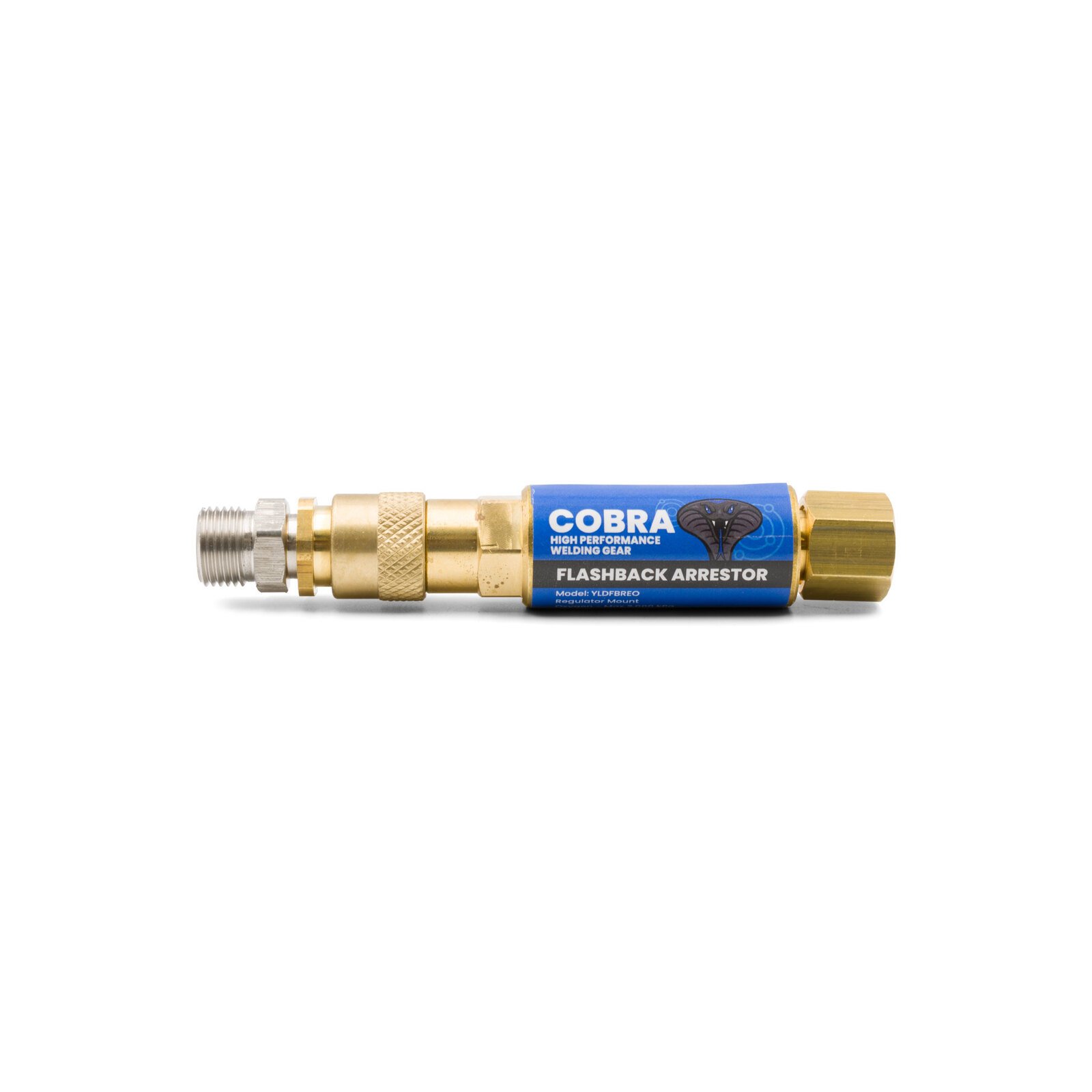 COBRA Oxygen Flashback Arrestor Quick Connect Regulator End