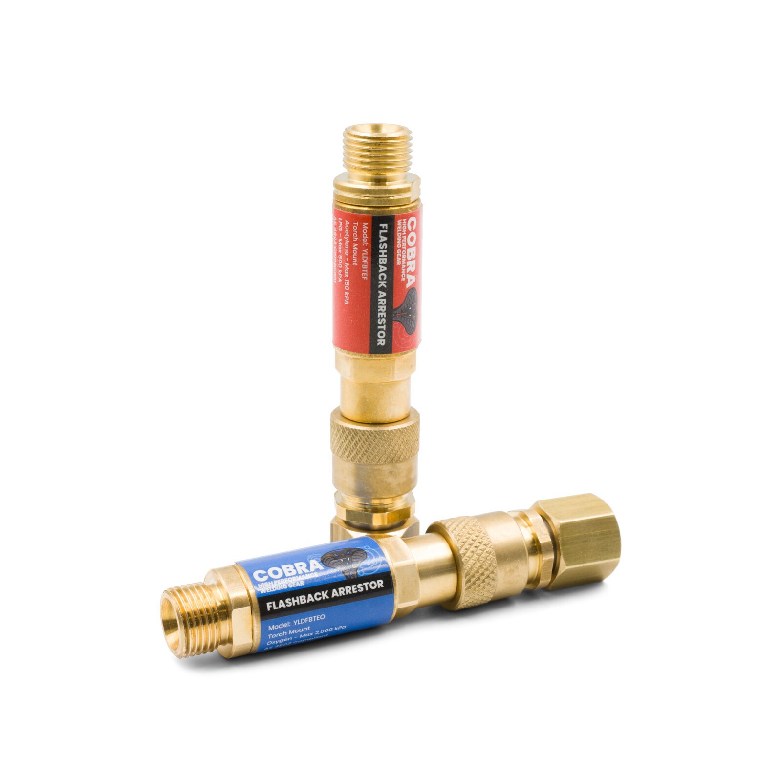 COBRA Twin Flashback Arrestor Torch End Quick Connect