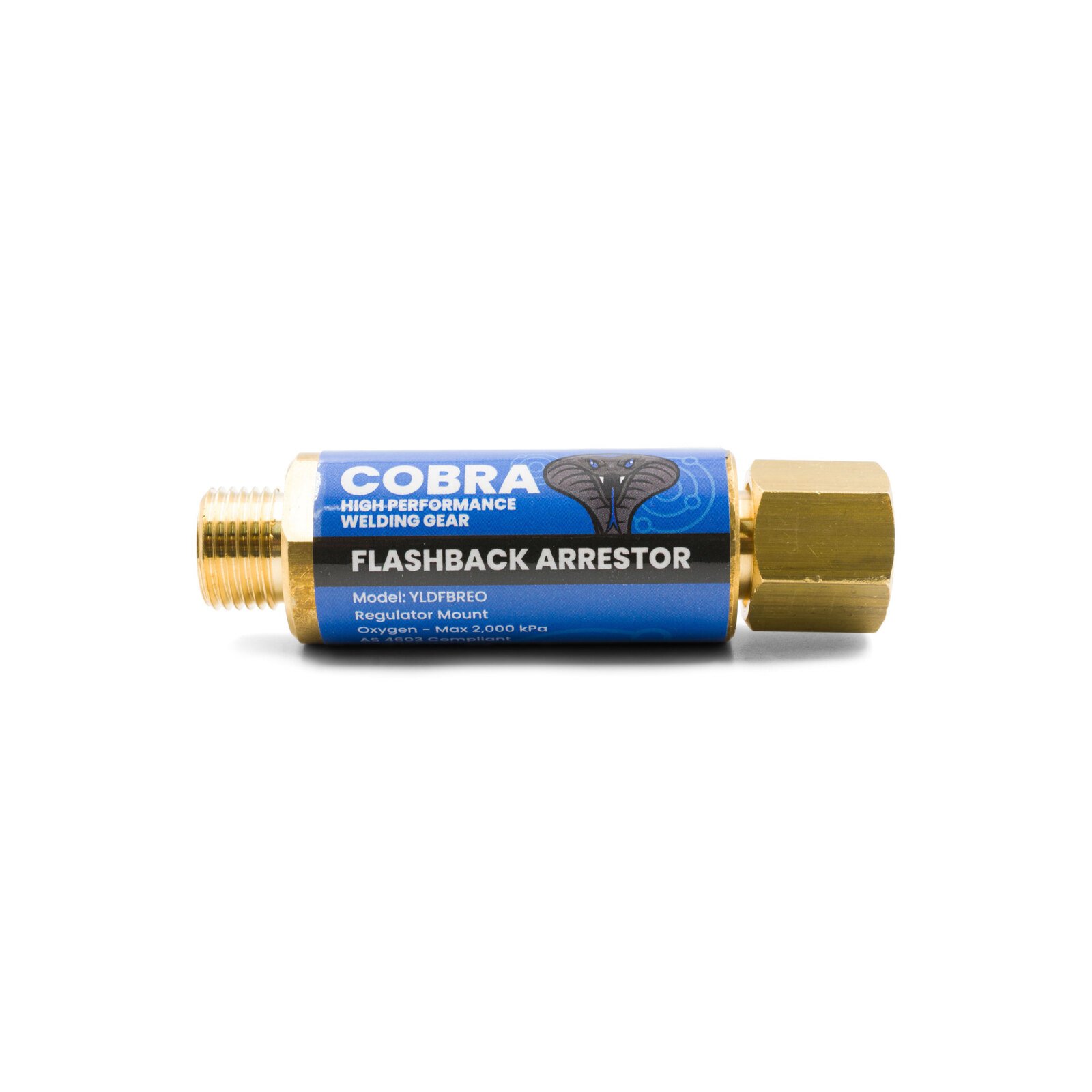 COBRA Oxygen Flashback Arrestor Regulator End